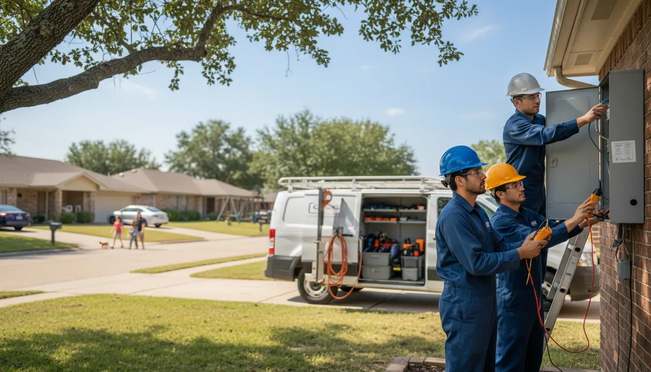 Certified electrician providing emergency electrical services in Grandfalls, TX